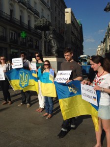 Flash mob "No a la guerra en Ucrania"