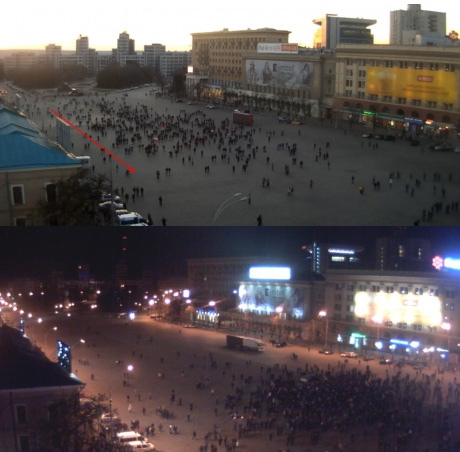 Asalto de separatistas prorusos a la Administración Regional en Jarkiv, este de Ucrania