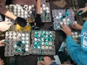 Activistas de la protesta en Kiev