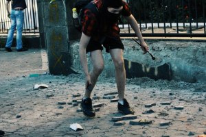 Activistas de la protesta en Kiev