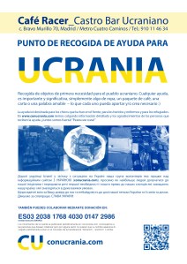 punto de recogida de ayuda para Ucrania
