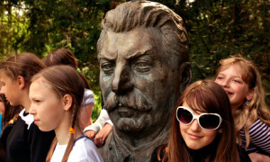 A Stalin monument in Grūtas park, Druskininkai, recalls Lithuania's past as a Soviet republic. Photograph: Alamy
